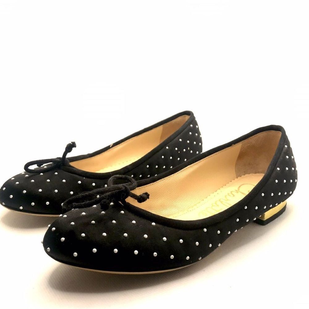 CHARLOTTE OLYMPIA BALLET FLATS black and white polka dots 37